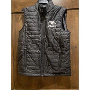 E65)  Port Authority J851 Packable Puffy Vest NWT Sz M Black Army E65